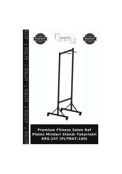 Premium Fitness Salon Raf Plates Minderi Standı Tekerlekli Krs-157 Pltmat-100 Çok Renkli
