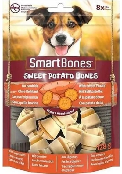 Smartbones Tavuklu Ve Tatlı Patatesli Mini Kemik 8 Li 128 Gr.