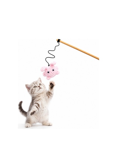 Kedi Oltası - Dawcat - Tavşan Figürlü - Açık Pembe