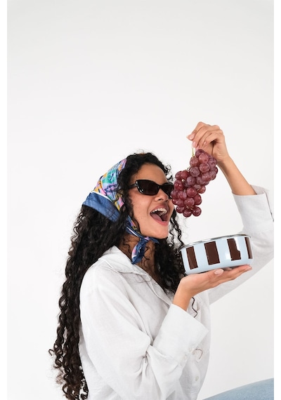 Emaylabxpeppythings Berry Emaye Üçlü Saklama Kabı Seti Ocaklarda Kullanılabilir Mavi - Kahverengi