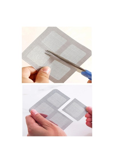 Hubrendy Çer Banyo Gider Süzgeci 50 Adet Yapışkanlı Filtre, 10x10 Cm