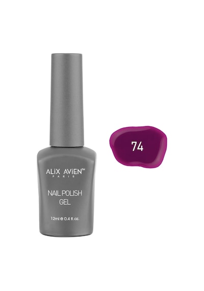Alix Avien Mor Pembe Kalıcı Oje 74-yoğun Renk Veren Jel Oje 12 Ml-nail Uv Gel Polish 74