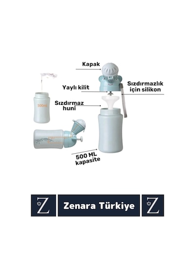 Premium Sağlıklı Pp Malzeme +2 Yaş Taşıma İpli Tuvalet Eğitim Çocuk Lazımlık Sızdırmaz Pisuvar Çok Renkli