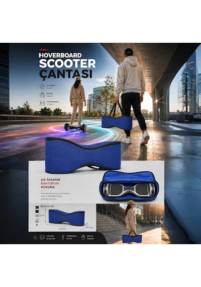 Citymate Elektrikli Kaykay Hoverboard Akıllı Denge 6.5 Inch + Hoverkart + Çanta Extrem21 Paket D20