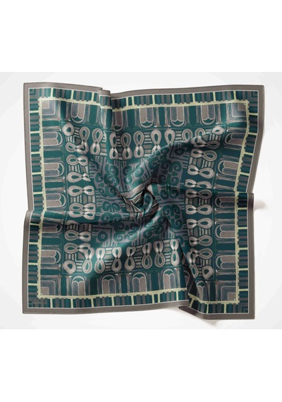 Silk Home Dört Mevsim Antik Motif Viskon Velora Eşarp 6420 Petrol Yeşili