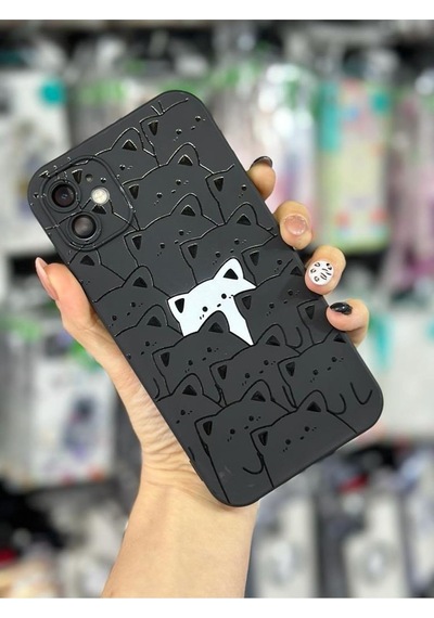 Iphone 11 İle Uyumlu Baskılı 12 Görünümlü Köşeli Içi Kadife Lansman Kılıf