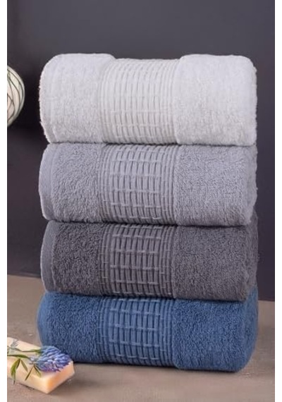 İpek 4&apos Lü Yumuşak Premium Büyük El Yüz Ve Baş Havlu Seti 50x90cm 800 Gram, Hs-ıpek 4 Renk