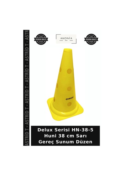 Delux Serisi Hn-38-5 Huni 38 Cm Sarı Gereç Sunum Düzen