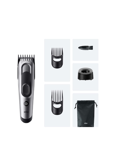 Braun Saç Kesme Makinesi Series 7, +5 Aksesuar, Ömür Boyu Keskin Bıçak, 17 Uzunluk, Hc7590