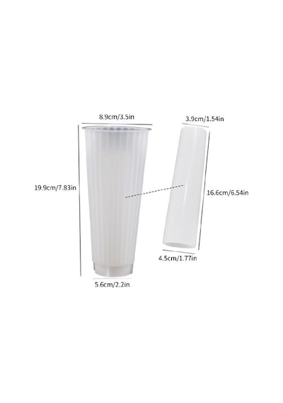 Epoksi Silikon Kalıp Dik Çizgili Vazo Kalıbı Beton Taş Tozu Vazo Mumluk Kalıbı 8.9x19.9 Cm