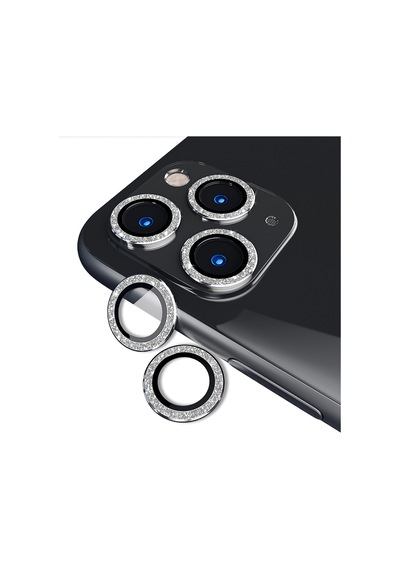 Binano Apple Uyumlu iPhone 11 Pro Max Diamond Kamera Koruyucu Karışık Yeşil