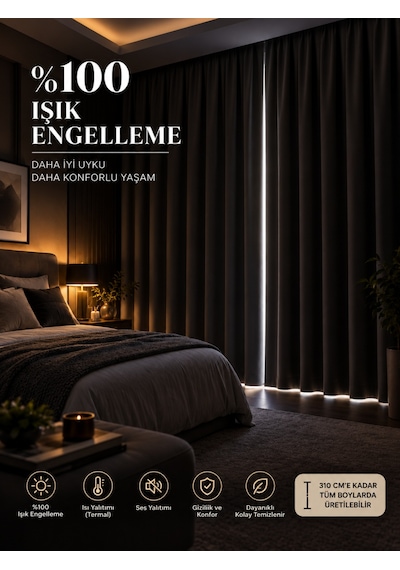 Double Blackout 12 Renk Fon Perde %100 Blackout Üstün Performans Çok Renkli