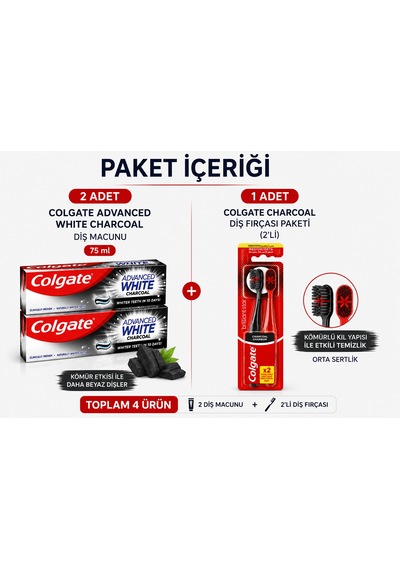 Colgate Advanced White Charcoal Avantaj Paketi