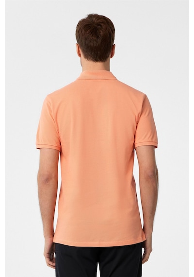 Süvari Sütlü Kahve Slim Fit Armürlü Polo Yaka Tişört