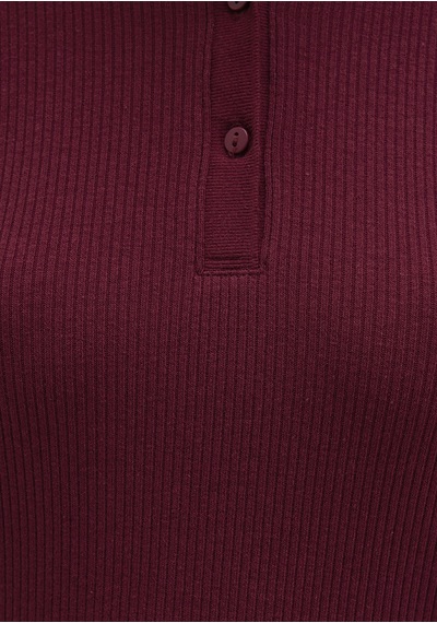 Mavi - Bordo Polo Tişört 1613413-70394 Bordo