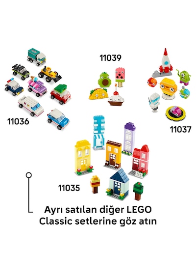 LEGO® Classic Yaratıcı Mutlu Kutu 11042 - 5 Yaş ve Üzeri Çocuklar İçin Hayal Gücünü Geliştiren Yaratıcı Renkli Oyuncak Yapım Seti (680P)