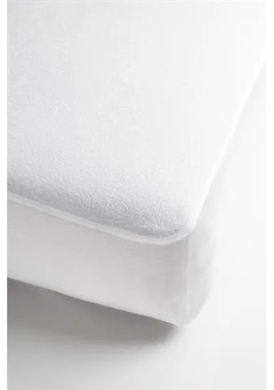 Mycey 200x200+30 Cm Fitted Pamuk Havlu Çarşaf Sıvı Geçirmez Beyaz