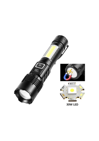 Ws-4848 1500 Lümen 15 Watt Dijital Göstergeli Mıknatıslı Şarjlı El Feneri Çok Renkli