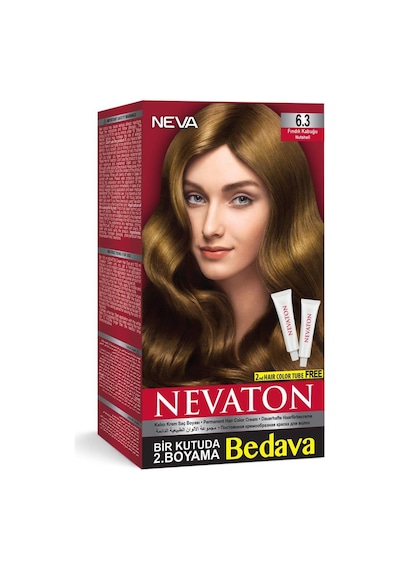 Nevaton Set Saç Boyası Bir Kutuda 2 Boyama 6.3 Fındık Kabuğu