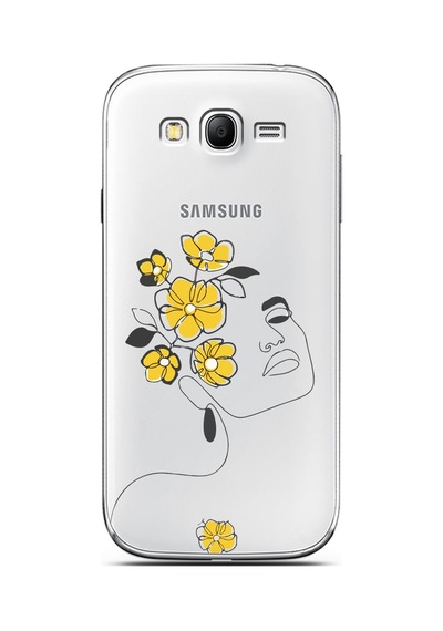 Samsung Uyumlu Grand Neo Headflow Tasarımlı Süper Şeffaf Telefon Kılıfı Çok Renkli