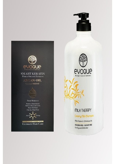 Evoque Milk Therapy Sülfatsız Şampuan 1 L + Keratin Organik Argan Yağ 100 ML