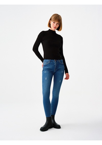 Nicole Skinny Fit Kadın Pantolon Denim