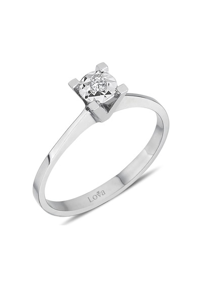 Lova 0,40 Karat Efektli Pırlanta Tektaş Yüzük - 1040101