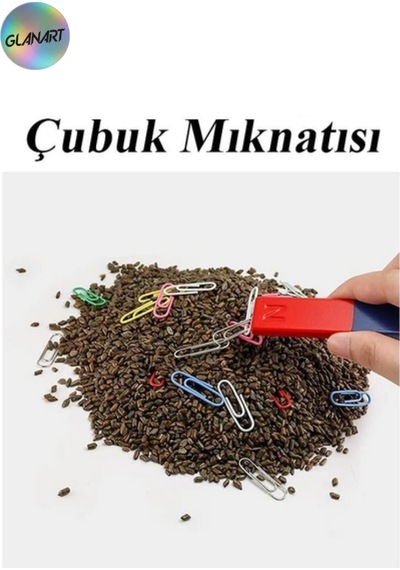 2 Adet Çubuk Mıknatıs Okul Deney Çalışmaları İçin Şekilli Çubuk Mıknatıs