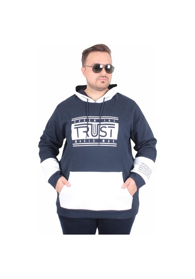 Moc Grande Mocgrande Büyük Beden Kapüşonlu Sweat Double Face Trust 25701 Lacıvert Lacivert Moc Grande Mocgrande Büyük Beden Kapüşonlu Sweat Double Face Trust 25701 Lacıvert Lacivert