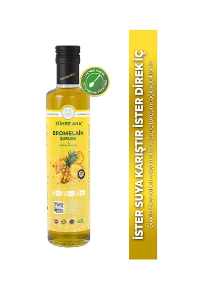Zühre Anabromelain Ananas İçeren  Şurubu 350 ML