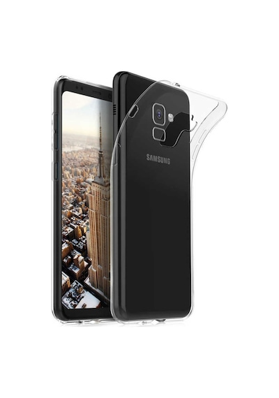 Samsung Uyumlu Galaxy A8 2018 Kılıf Şeffaf Silikon Hibrit Case Renksiz