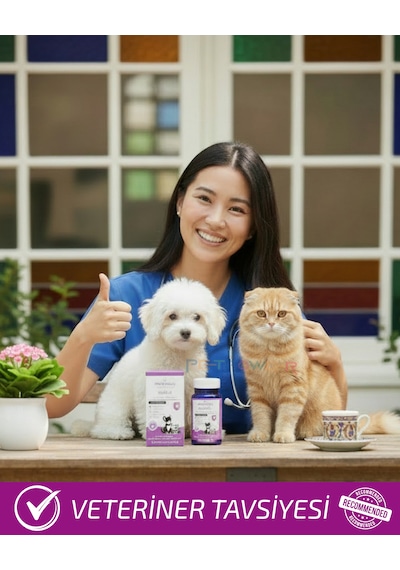 Petpower Kedi Köpek Desteği, Beta Glukan, C Vitamini, Taurin Tablet 75 Adet