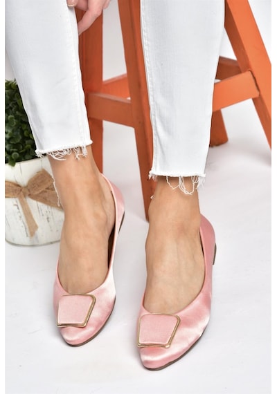 Fox Shoes P726776304 Pudra Saten Kumaş Kadın Babet Pudra Fox Shoes P726776304 Pudra Saten Kumaş Kadın Babet Pudra