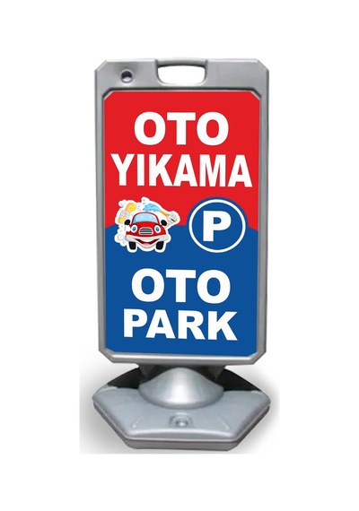Oto  2'si bir arada  Reklam ve Yönlendirme Uyari Dubasi A Tabela