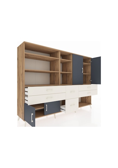 Hyperion Dolap 10 Raflı 6 Çekmeceli 4 Kapaklı 220x44x163 Çam-antr Çam-antrasit/aytaşı Hyperion Dolap 10 Raflı 6 Çekmeceli 4 Kapaklı 220x44x163 Çam-antr Çam-antrasit/aytaşı