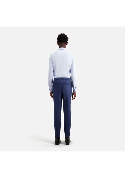 The Kooples Erkek Baskılı Mavi Yün Karışımlı Pantolon