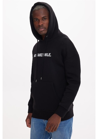 The Crow Smıle Siyah Hoodıe Sweatshırt Siyah