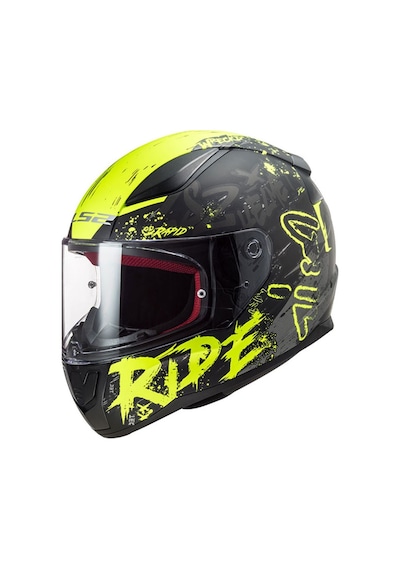 Ls2 Rapid Naughty Mat Siyah-Neon Sari Kask 464331164