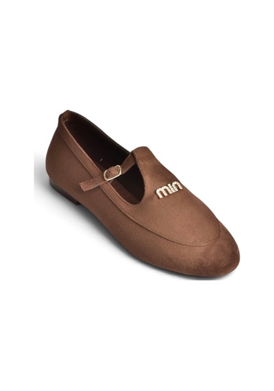 Fox Shoes Z820770502 Kahverengi Süet T-bantlı Mary Jane Babet