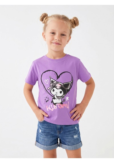 Sea Bubbles Kuromi Kız Çocuk Tişört St10398 Lila