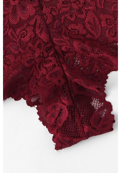 Ang Butik Kadın Bordo Özel Şık Sütyen Külot Takımı