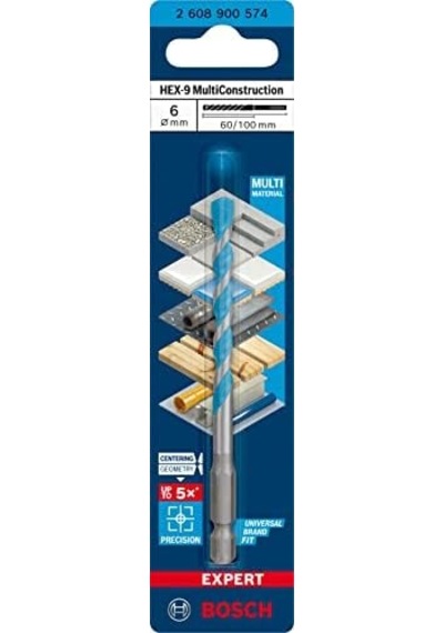 Professional Accessories 3x Expert Hex-9 Multiconstruction Delme Ucu Setleri Beton, Yumuşak Döşemeler, Çelik, Yumuşak Ahşap, Plastik, 5-8 Mm, Aksesuar Döner Matkap/vidalamalar
