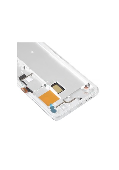 Tkgz - Xiaomi Mi Note 10 Lite Uyumlu Lcd Ekran Dokunmatik Servis Çıtalı Beyaz + Tamir Seti