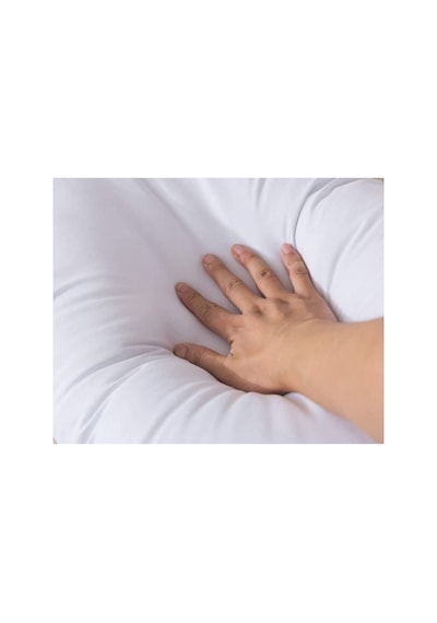 Dolgulu Uzun Yastık 1. Kalite Boncuk Silikon Dolgulu 50x135 Cm Pamuklu Kılıf Beyaz