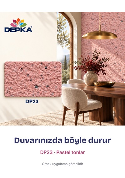 Depka Pamuk Sıva Dp23 2 Kg 7-8 M² İpek Sıva Alternatifi Isı Ve Ses Yalıtımlı Dekoratif Sıva