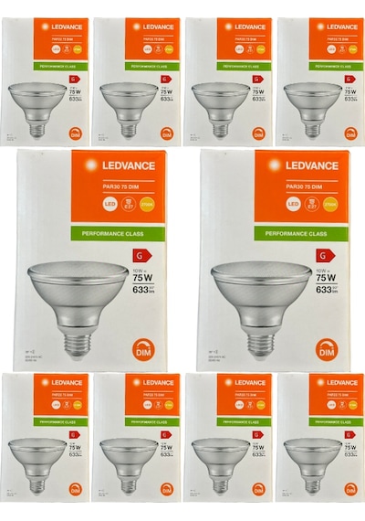 Osram Ledvance 10w 75w 2700k Sarı Işık Par30 E27 Duylu Dim Edilebilir Led Spot 10 Adet