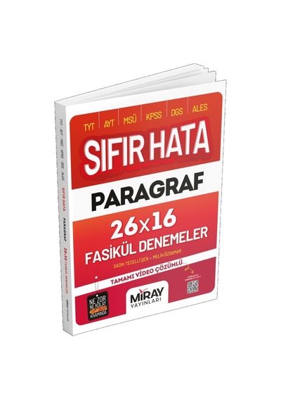 Miray 2024 Tyt Paragraf Sıfır Hata 16 Deneme