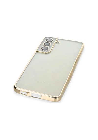 Tedar Samsung Galaxy Uyumlu S21 Fe Kılıf Razer Lensli Silikon - Gold Najmaddin standart