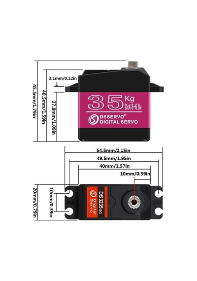 Dsservo Ds3235 35kg Servo Motor - 180 Derece - Su