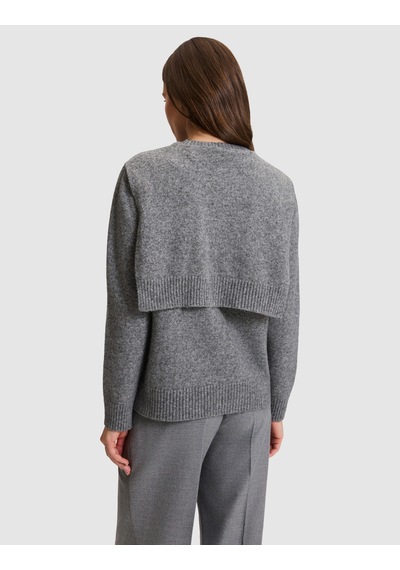 Pierre Cardin Gri Melanj Regular Fit Kazak 50331425 Vr086